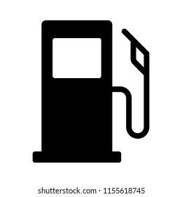 Self service gasoline / gas pump or petrol fueling station stand flat vector icon for apps and websites