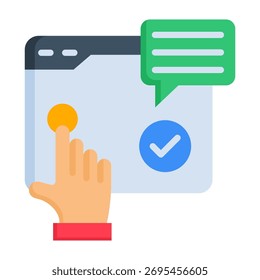 Icono de autoservicio Ilustración vectorial de estilo plano