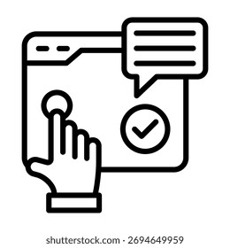 Self Service Icon Line Style Vector Illustration