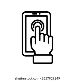 Ilustración vectorial de línea de iconos de autoservicio