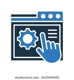 Icono de autoservicio Ilustración vectorial mixta