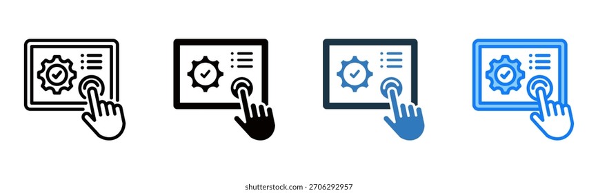 Self-Service-Symbol - Vektorgrafik mit mehreren Stilen