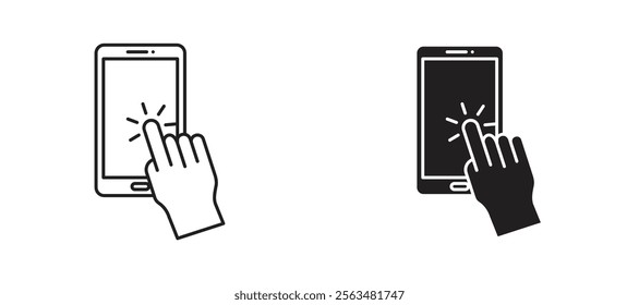 Self service icons in outline and fill. vector illustration for ui.