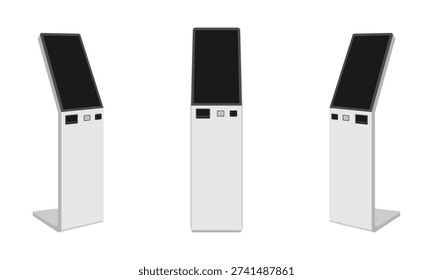 self service kiosk, simple kiosk vector illustration isolated on white background.