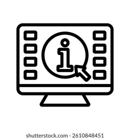 Self Service Line Vector Illustration On White Background.