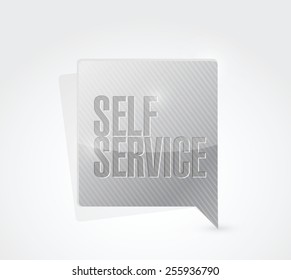 self service message bubble illustration design over white