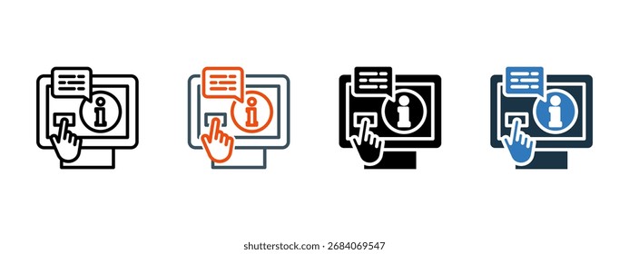 Self Service multiple icon style vector illustration