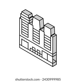 máquina profesional de autoservicio para la preparación de café isométrico icono vector. máquina profesional de autoservicio para la preparación de café signo.