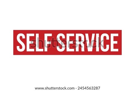 Self Service Rubber Stamp Seal Vector