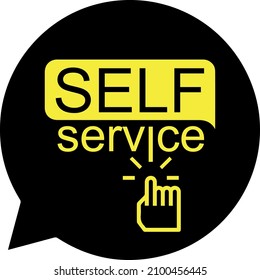 Self Service Sign Icon. Maintenance Symbol