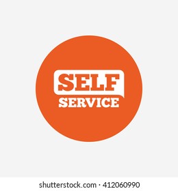 Self Service Sign Icon Maintenance Button Stock Vector (Royalty Free ...