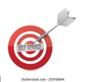 self service target illustration design over white