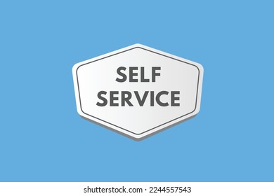 botón de autoservicio de texto. Botones web de etiqueta de icono de signo de autoservicio