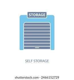 self storage concept line icon. Simple element illustration. self storage concept outline symbol design.