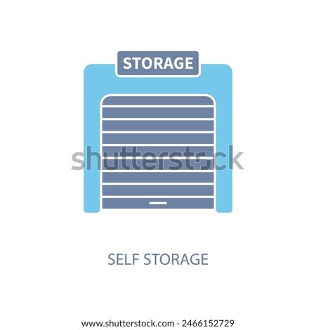 self storage concept line icon. Simple element illustration. self storage concept outline symbol design.