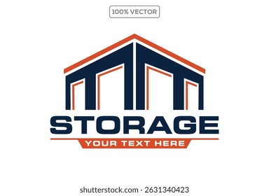 self storage concept vector graphic logo illustration