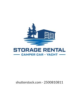 self storage garage logo vector isolated on white background