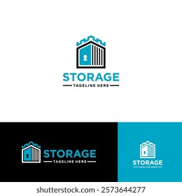 Self storage logo design template