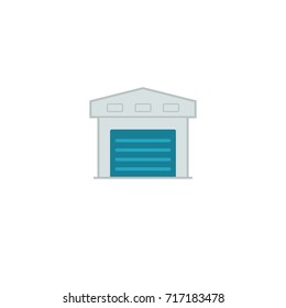 Self Storage Unit Icon. Vector Illustration Isolated On White Background