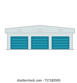 Self Storage Unit Icon. Vector Illustration Isolated On White Background