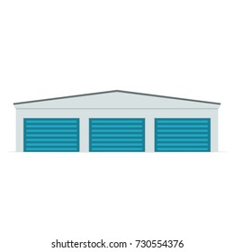 Self Storage Unit Icon. Vector Illustration Isolated On White Background