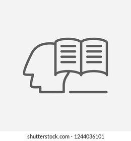 Self study icon line symbol. Isolated vector illustration of  icon sign concept for your web site mobile app logo UI design.