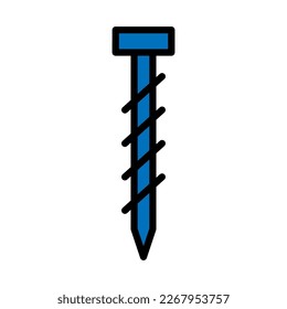 Self tapping screw line icon isolated on white background. Black flat thin icon on modern outline style. Linear symbol and editable stroke. Simple and pixel perfect stroke vector illustration.