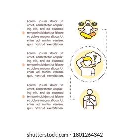 Self understanding concept icon with text. Meditation and yoga. Inner knowledge. Personal improvement. PPT page vector template. Brochure, magazine, booklet design element with linear illustrations