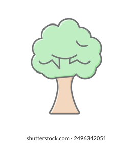 Self Wise Tree lineal color icon , vector, pixel perfect, illustrator file