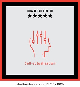 Self-actualization  line icon