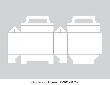 Self-assembling Folding Box. Ease of assembly. Blueprint box. Prepared for real cardboard production. Packaging box die cut template design. Vector Illustration Box.