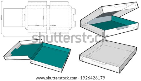 Self-assembling Folding Box. Ease of assembly, no need for glue (Internal measurement 20x20x3cm). The .eps file is full scale and fully functional. Prepared for real cardboard production.