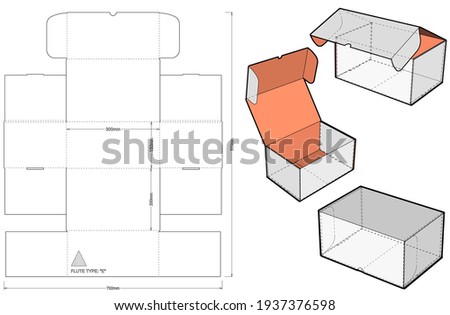 Self-assembling Folding Box. Ease of assembly, no need for glue (Internal measurement 20x15x30cm). The .eps file is full scale and fully functional. Prepared for real cardboard production.