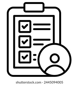 Self-Assessment icon line vector illustration