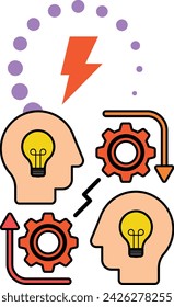 self-assessment for self-enhancement concept, observing own behavior  attitudes vector color icon design, self improvement at workplace Symbol, business motivation Sign, goal-directed behavior stock