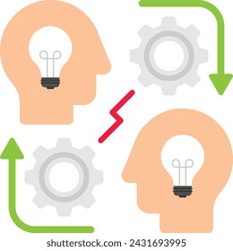 self-assessment for self-enhancement concept, observing own behavior attitudes vector icon design, Boosting productivity abilities Symbol, business motivation Sign, Enterprise impetus stock