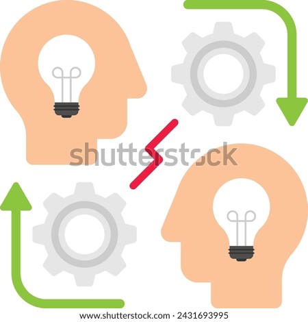 self-assessment for self-enhancement concept, observing own behavior attitudes vector icon design, Boosting productivity abilities Symbol, business motivation Sign, Enterprise impetus stock