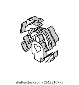self-awareness soft skill isometric icon vector. self-awareness soft skill sign. isolated symbol illustration