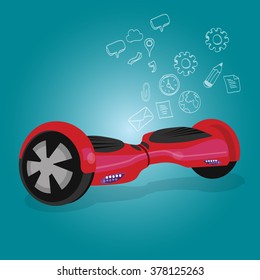 Self-balancing two wheeled Scooter known as hoverboard