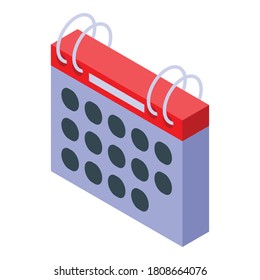 Self-care calendar icon. Isometric of self-care calendar vector icon for web design isolated on white background
