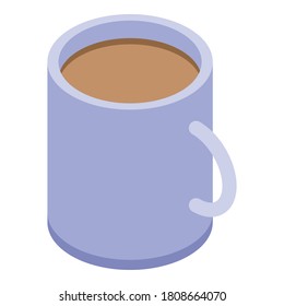 Self-care coffee mug icon. Isometric of self-care coffee mug vector icon for web design isolated on white background