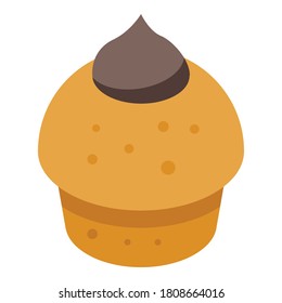 Self-care cupcake icon. Isometric of self-care cupcake vector icon for web design isolated on white background