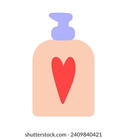 Selfcare element of colorful set. This soap celebrates the rejuvenating power of relaxation through skincare and the beauty of taking time for oneself. Vector illustration.