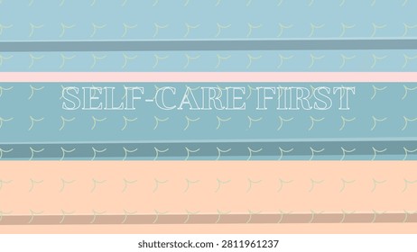 SELF-CARE FIRST isolated display type artwork with chromatic glow depth shadow