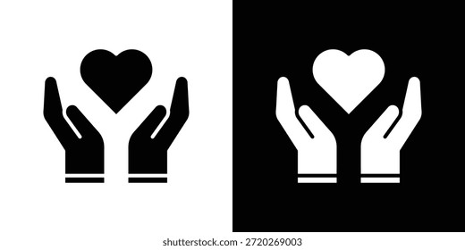 Icono de cuidado personal. Icono de diseño plano simple en blanco y negro
