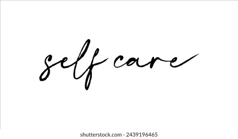 Selfcare - lettering vector isolated on white background