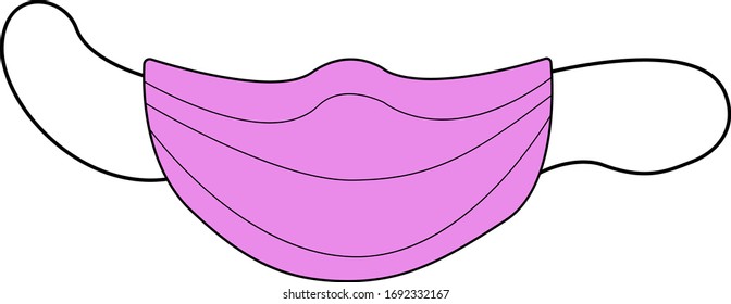 Selfcare Medicine mask isolation white background isolated flat