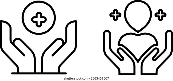 Self-Care Vector Icon Set - Wellness and Relaxation Illustrations