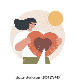 Self-concept abstract concept vector illustration. Positive self-perception, self-concept type, personal image, individual psychology, person definition, beliefs about yourself abstract metaphor.