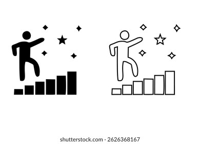 Ícone de autoconfiança. Ilustração de elemento monocromático. Design de ícone de autoconfiança da coleção de habilidades sociais